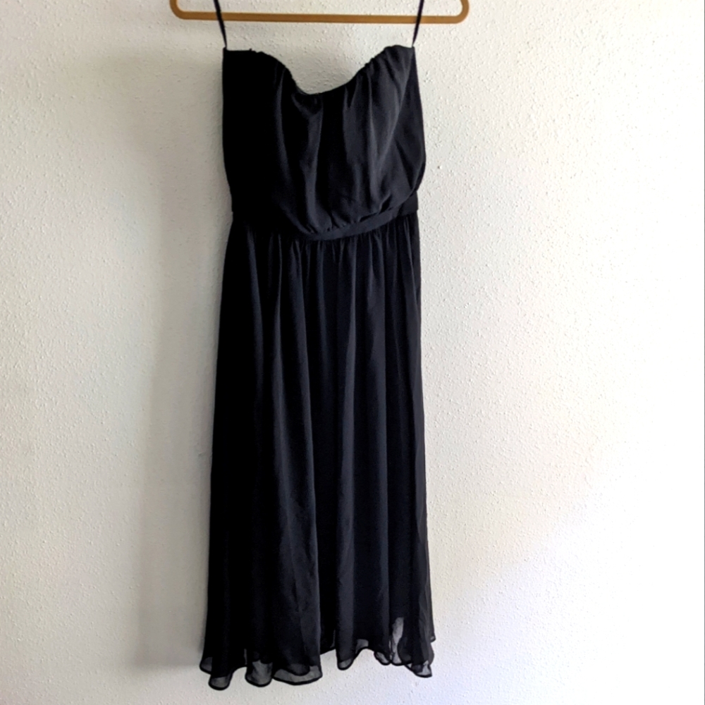 Strapless bridesmaid dress